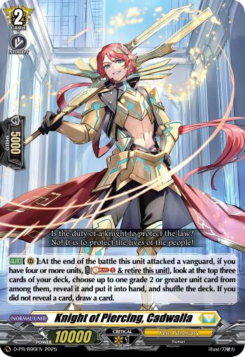 Image of Knight of Piercing, Cadwalla (D-PR/890EN) [D Promo Cards]
