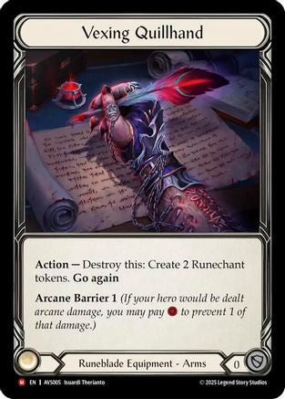Image of Vexing Quillhand [AVS005] (Armory Deck: Legends Viserai)