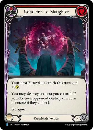 Image of Condemn to Slaughter (Red) [AVS013] (Armory Deck: Legends Viserai)