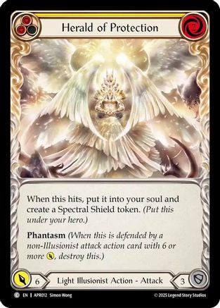 Image of Herald of Protection (Yellow) [APR012] (Armory Deck: Legends Prism)