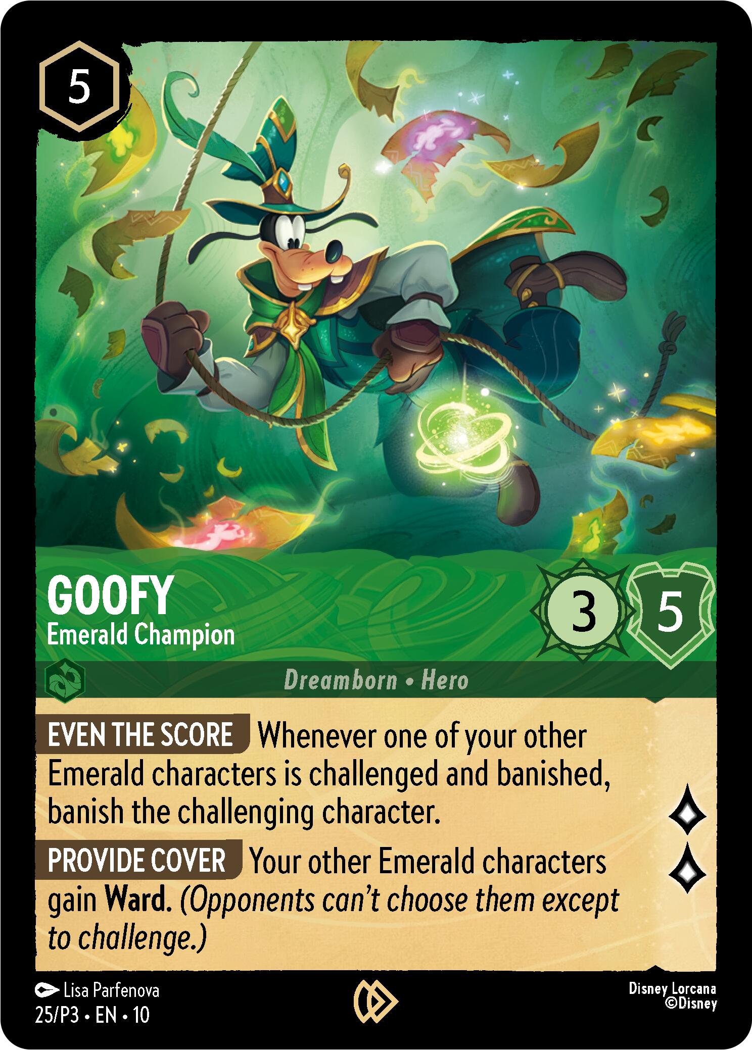 Image of Goofy - Emerald Champion (25) [Promo Cards]