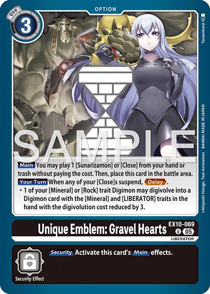 Image of Unique Emblem: Gravel Hearts [EX10-069] [Sinister Order]