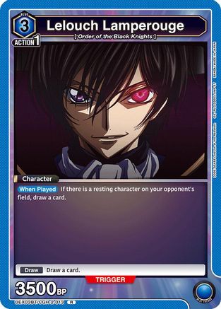 Image of Lelouch Lamperouge (013) (UEX03BT/CGH-2-013) - UEX03BT CODE GEASS Lelouch of the Rebellion Vol2 Foil