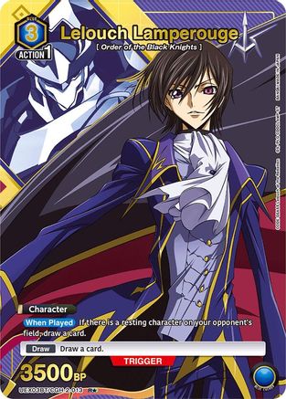 Image of Lelouch Lamperouge (013) (R*) (UEX03BT/CGH-2-013) - UEX03BT CODE GEASS Lelouch of the Rebellion Vol2 Foil