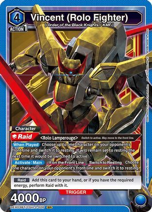 Image of Vincent (Rolo Fighter) (UEX03BT/CGH-2-026) - UEX03BT CODE GEASS Lelouch of the Rebellion Vol2 Foil