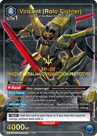 Image of Vincent (Rolo Fighter) (SR*) (UEX03BT/CGH-2-026) - UEX03BT CODE GEASS Lelouch of the Rebellion Vol2 Foil