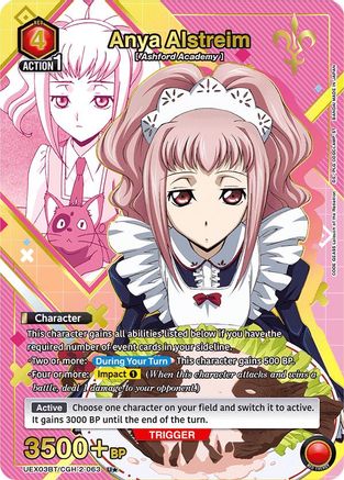 Image of Anya Alstreim (063) (U*) (UEX03BT/CGH-2-063) - UEX03BT CODE GEASS Lelouch of the Rebellion Vol2 Foil