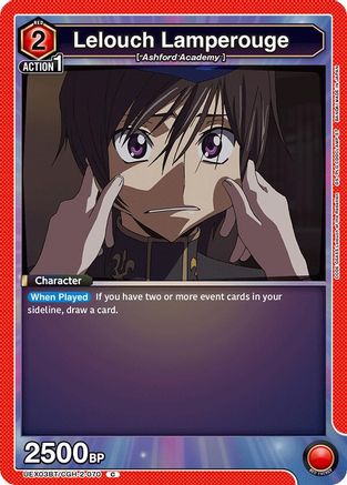 Image of Lelouch Lamperouge (070) (UEX03BT/CGH-2-070) - UEX03BT CODE GEASS Lelouch of the Rebellion Vol2