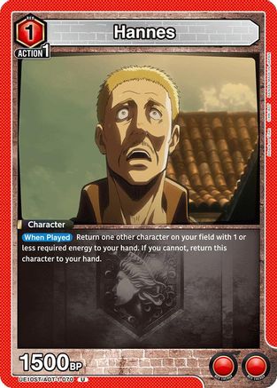 Image of Hannes (UE10ST/AOT-1-070) - UE10ST Attack on Titan Starter Deck