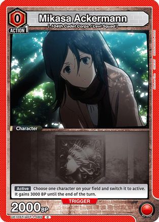 Image of Mikasa Ackermann (085) (UE10ST/AOT-1-085) - UE10ST Attack on Titan Starter Deck