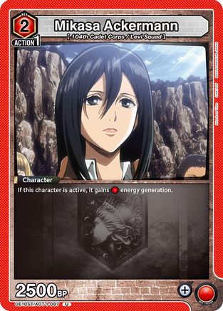 Image of Mikasa Ackermann (087) (UE10ST/AOT-1-087) - UE10ST Attack on Titan Starter Deck