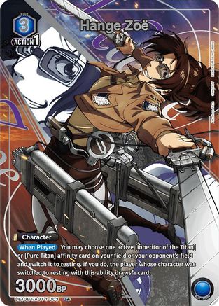 Image of Hange Zoe (003) (U*) (UE10BT/AOT-1-003) - UE10BT Attack on Titan Foil