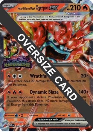 Image of Hearthflame Mask Ogerpon ex (040/167) (Jumbo Card) [Scarlet & Violet: Twilight Masquerade]