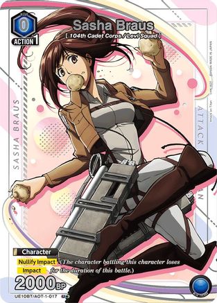 Image of Sasha Braus (017) (U*) (UE10BT/AOT-1-017) - UE10BT Attack on Titan Foil