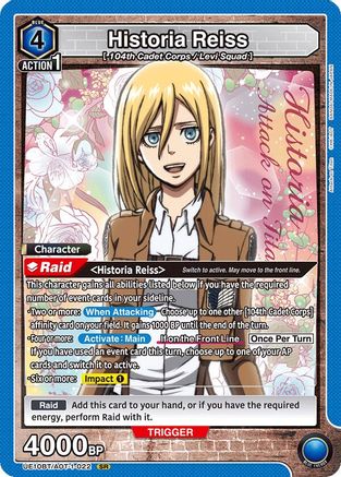 Image of Historia Reiss (022) (UE10BT/AOT-1-022) - UE10BT Attack on Titan Foil