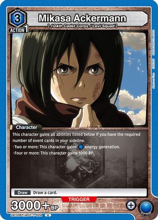 Image of Mikasa Ackermann (024) (UE10BT/AOT-1-024) - UE10BT Attack on Titan