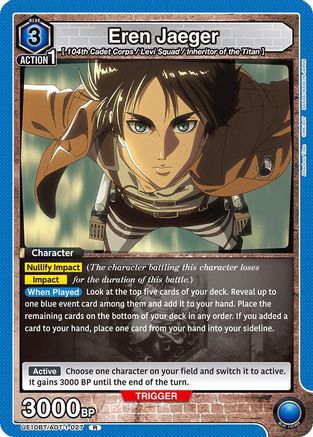 Image of Eren Jaeger (027) (UE10BT/AOT-1-027) - UE10BT Attack on Titan Foil