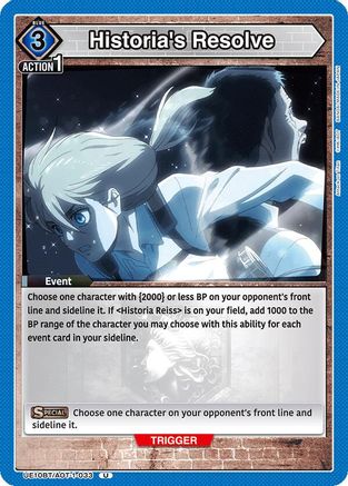 Image of Historia's Resolve (UE10BT/AOT-1-033) - UE10BT Attack on Titan