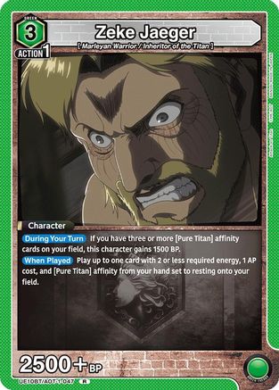 Image of Zeke Jaeger (047) (UE10BT/AOT-1-047) - UE10BT Attack on Titan Foil