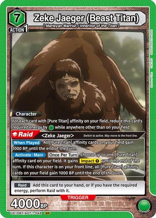 Image of Zeke Jaeger (Beast Titan) (UE10BT/AOT-1-048) - UE10BT Attack on Titan Foil