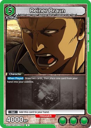 Image of Reiner Braun (060) (UE10BT/AOT-1-060) - UE10BT Attack on Titan Foil