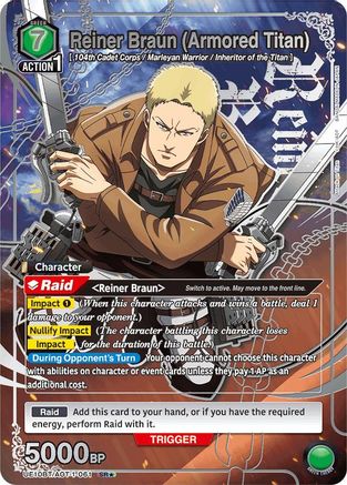 Image of Reiner Braun (Armored Titan) (SR*) (UE10BT/AOT-1-061) - UE10BT Attack on Titan Foil