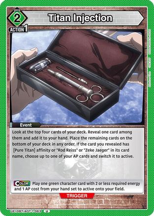 Image of Titan Injection (UE10BT/AOT-1-063) - UE10BT Attack on Titan