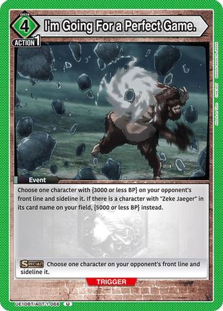 Image of I'm Going For a Perfect Game. (UE10BT/AOT-1-066) - UE10BT Attack on Titan