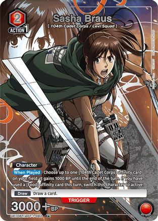 Image of Sasha Braus (082) (R*) (UE10BT/AOT-1-082) - UE10BT Attack on Titan Foil