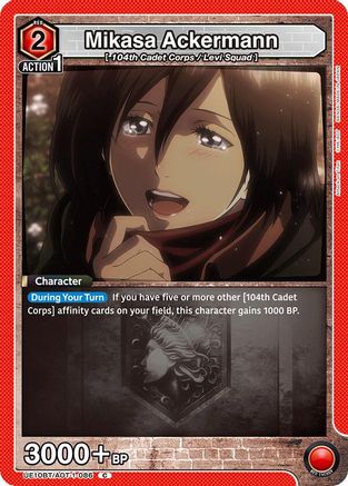 Image of Mikasa Ackermann (086) (UE10BT/AOT-1-086) - UE10BT Attack on Titan