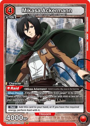 Image of Mikasa Ackermann (089) (UE10BT/AOT-1-089) - UE10BT Attack on Titan Foil