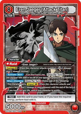 Image of Eren Jaeger (Attack Titan) (094) (UE10BT/AOT-1-094) - UE10BT Attack on Titan Foil