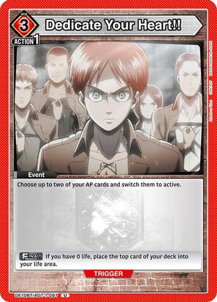 Image of Dedicate Your Heart!! (UE10BT/AOT-1-097) - UE10BT Attack on Titan