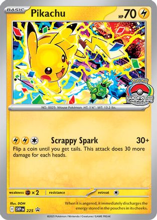 Image of Pikachu (225) (World Championship 2025) [Scarlet & Violet: Black Star Promos]