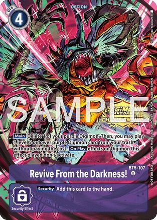 Image of Revive From the Darkness! [BT5-107] (Championship 25-26 Tamers Pack) [Battle of Omni]