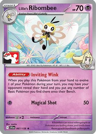Image of Lillie's Ribombee (067/159) [Prize Pack Series Seven]