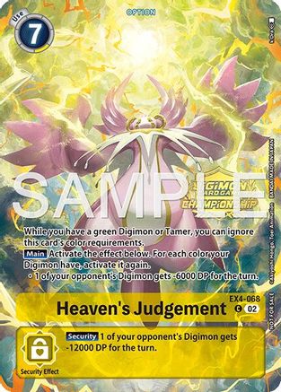 Image of Heaven's Judgement [EX4-068] (Championship 25-26 Tamers Pack) [Alternative Being Booster]