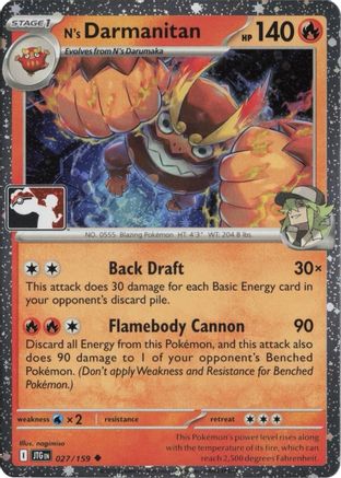 Image of N's Darmanitan (027/159) [Prize Pack Series Seven]