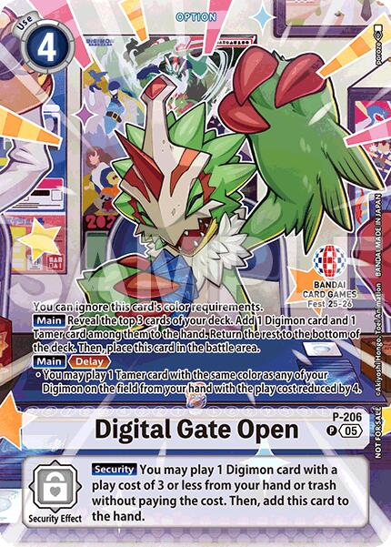 Image of Digital Gate Open [P-206] (BANDAI Card Games Fest 25-26) [Digimon Demo Deck Exclusive Cards]