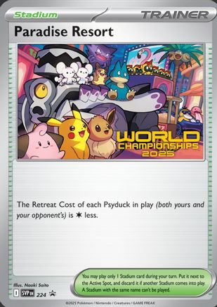 Image of Paradise Resort (224) (World Championships 2025) [Scarlet & Violet: Black Star Promos]