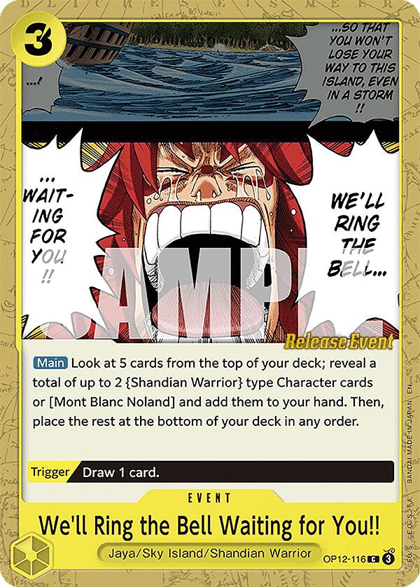 Image of We'll Ring the Bell Waiting for You!! [Legacy of the Master Release Event Cards]