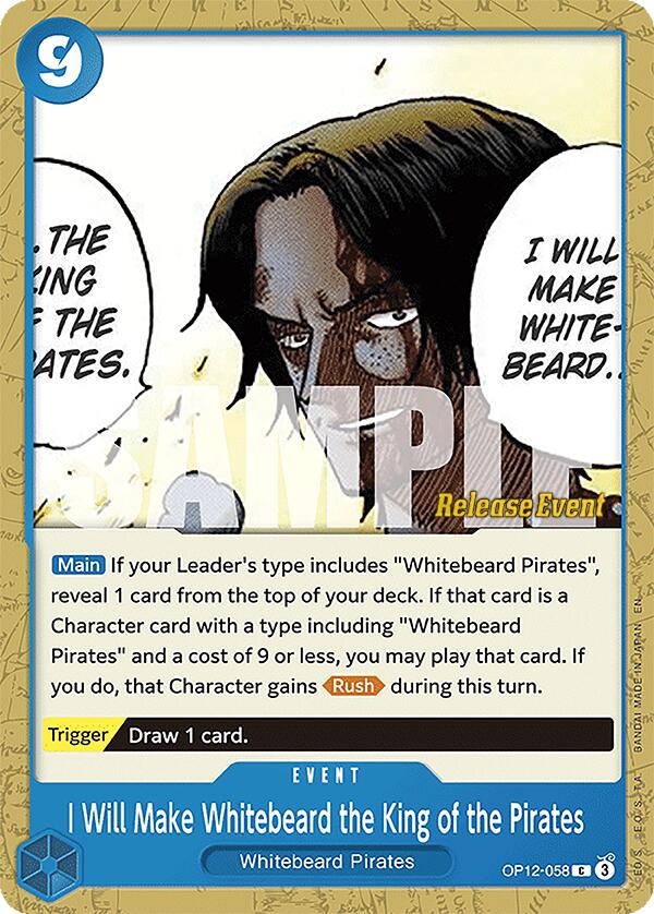 Image of I Will Make Whitebeard the King of the Pirates [Legacy of the Master Release Event Cards]