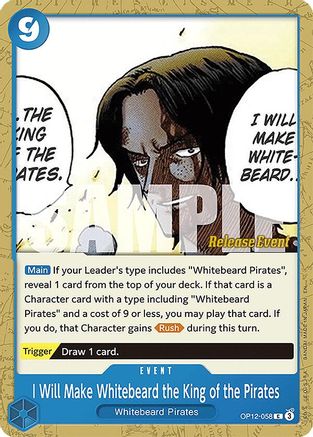 Image of I Will Make Whitebeard the King of the Pirates [Legacy of the Master Release Event Cards]