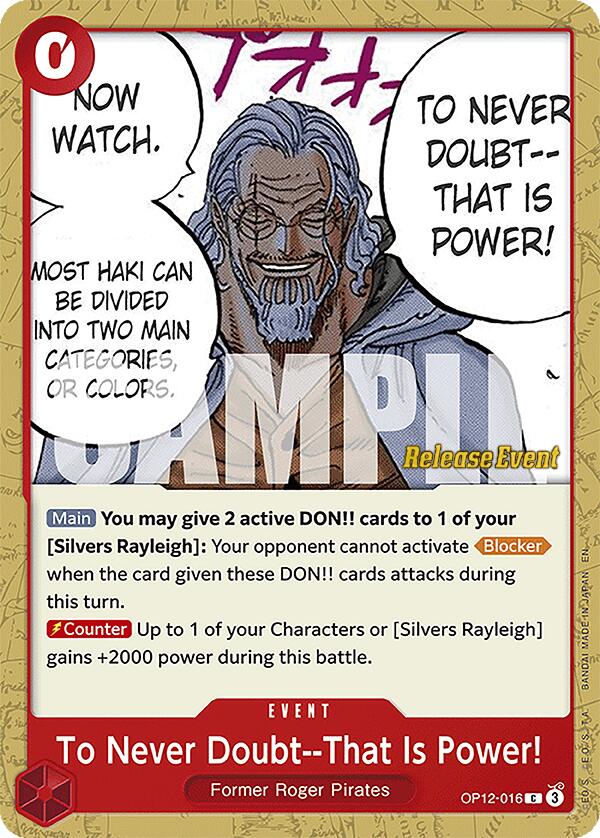 Image of To Never Doubt--That Is Power! [Legacy of the Master Release Event Cards]