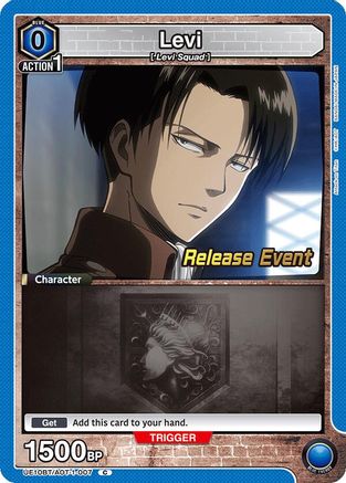 Image of Levi (007) (UE10BT/AOT-1-007) - UE10BT Attack on Titan Release Event Cards