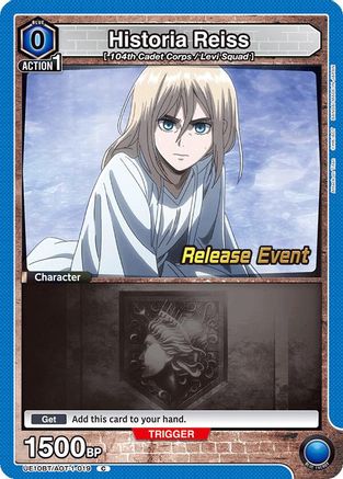 Image of Historia Reiss (019) (UE10BT/AOT-1-019) - UE10BT Attack on Titan Release Event Cards