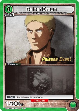 Image of Reiner Braun (058) (UE10BT/AOT-1-058) - UE10BT Attack on Titan Release Event Cards