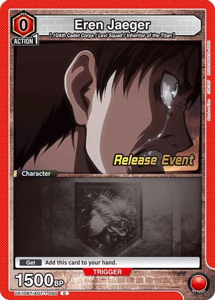 Image of Eren Jaeger (090) (UE10BT/AOT-1-090) - UE10BT Attack on Titan Release Event Cards