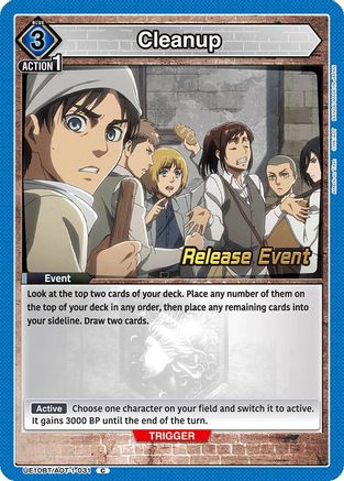 Image of Cleanup (UE10BT/AOT-1-031) - UE10BT Attack on Titan Release Event Cards