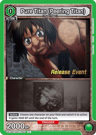 Image of Pure Titan (Peering Titan) (UE10BT/AOT-1-042) - UE10BT Attack on Titan Release Event Cards
